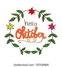 Hello October card.