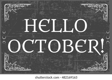 hello october design, illustration in vector format