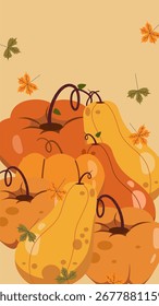 Hallo Oktober Kürbisse Hintergrundgrafik