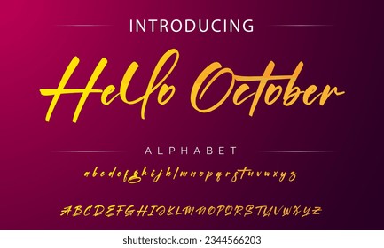 Hallo Oktober Schrift Schriftart Schrift Schriftart Schriftart Schrift Schrift Schrift Schrift Schriftzug handschriftlich