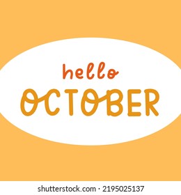 Hello October Simple and Joyful Message