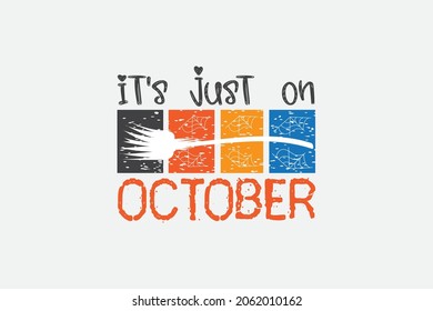 hello october, October t-shirt design template