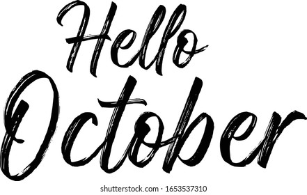 Hello October Typographic Handwritten Font 