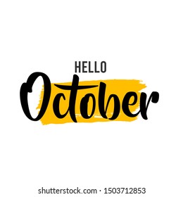 Hello october  vector template. October fest illustration.
