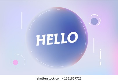 HOLA en banner de diseño. plantilla vectorial para web, impresión, presentación