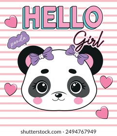 HELLO PANDA CUTE GIRL LOVE