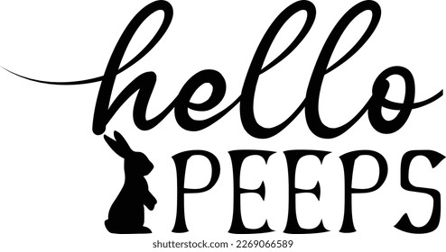 hello peeps vector graphic t-shirt