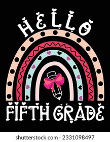 Hello Pre School Back To School T shirt Print Template