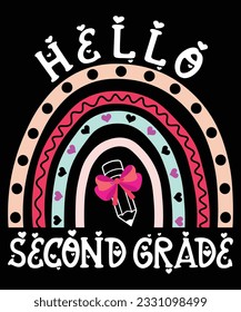 Hello Pre School Back To School T shirt Print Template