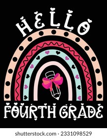 Hello Pre School Back To School T shirt Print Template