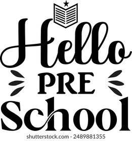 Hello pre school, hello kindergarten, hello first grade, hello second grade, Back to School Bundle,
 Pencil design, Grade Level Vibes, Teacher ,School, School Shirt, Kid Shirt, Silhouette