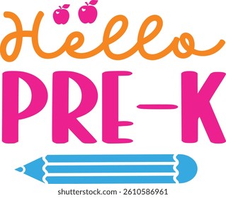 Hello pre-k design and vector file