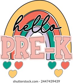 Hello pre-k T shirt Design Lover