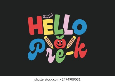 Hello pre-k t shirt design