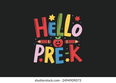 Hello pre-k t shirt design