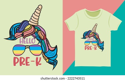 Hello Pre-k T-shirt Design Template