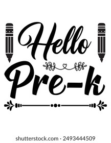 Hello Pre-k.with patches for t-shirts and other uses.