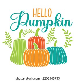 hello pumpkin, autumn fall graphic design background