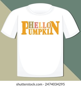 HELLO PUMPKIN  FALL AUTUMN T-SHIRT DESIGN,