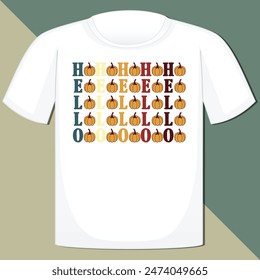 HELLO PUMPKIN  FALL AUTUMN T-SHIRT DESIGN,