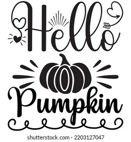 hello pumpkin t shirt design