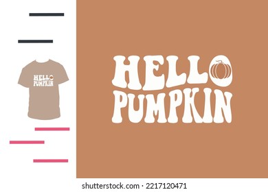 Hello pumpkin t shirt design 