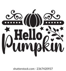 Hello Pumpkin t-shirt design vector file