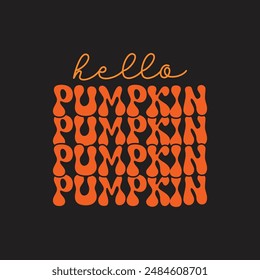 Hello Pumpkin wave design for sale