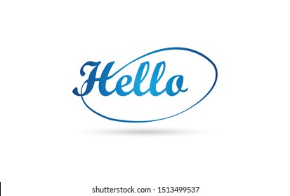 Hello Quote Message with Handrawn style