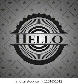 Hello realistic dark emblem