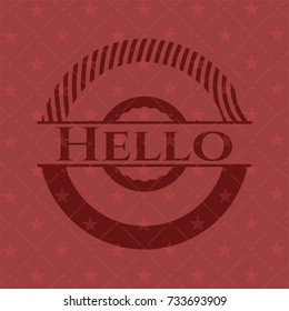 Hello red emblem. Retro