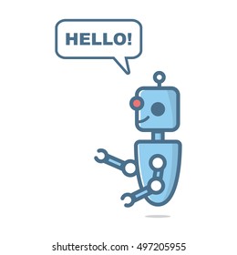 Hello Robot Stock Vector (Royalty Free) 497205955 | Shutterstock