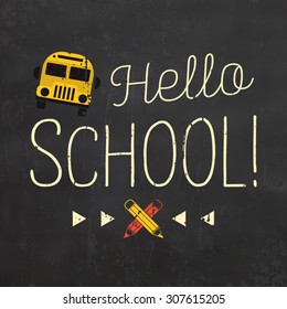 Hello School Typographic Poster