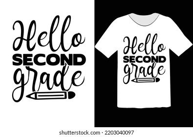 Hello second grade svg design