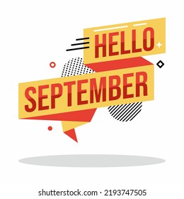 Hello september banner design idea 