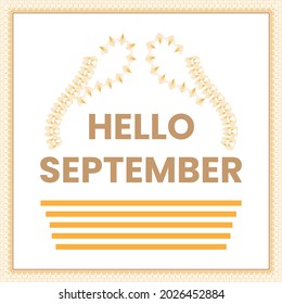 Hello September Card Design Orange