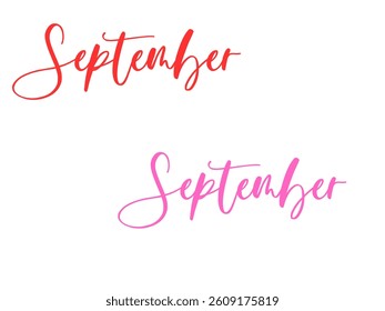 Hello September - greeting card for beginning of month, welcoming poster design. Vector illustration with abstract textured  background. banner, poster, greeting card design 2025