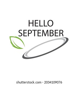 hello september logo vector illustration design template