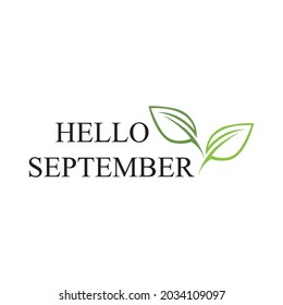 hello september logo vector illustration design template