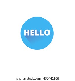 Hello sign icon illustration - stock vector