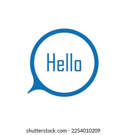 hello sign on white background