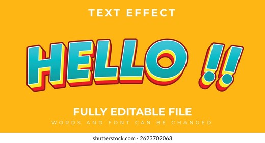 Hello Simple Design Full Color Text Effect