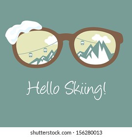 Hello Skiing poster