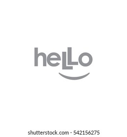 Hello Smile Greeting Logo Vector Stock Vector (royalty Free) 542156275 