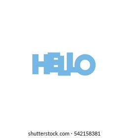 hello smile greeting logo vector