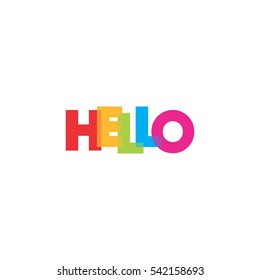 Hello Smile Greeting Logo Vector Stock Vector (Royalty Free) 542160727