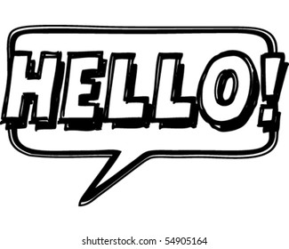 hello Speech bubble