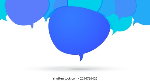 Ilustración simple de la burbuja de voz de saludos
