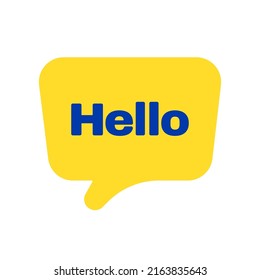 Hello speech bubble simple illustration