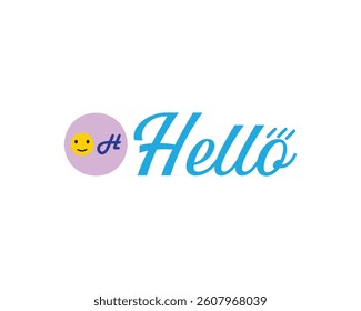 Hello Speech Icon Vector Design.